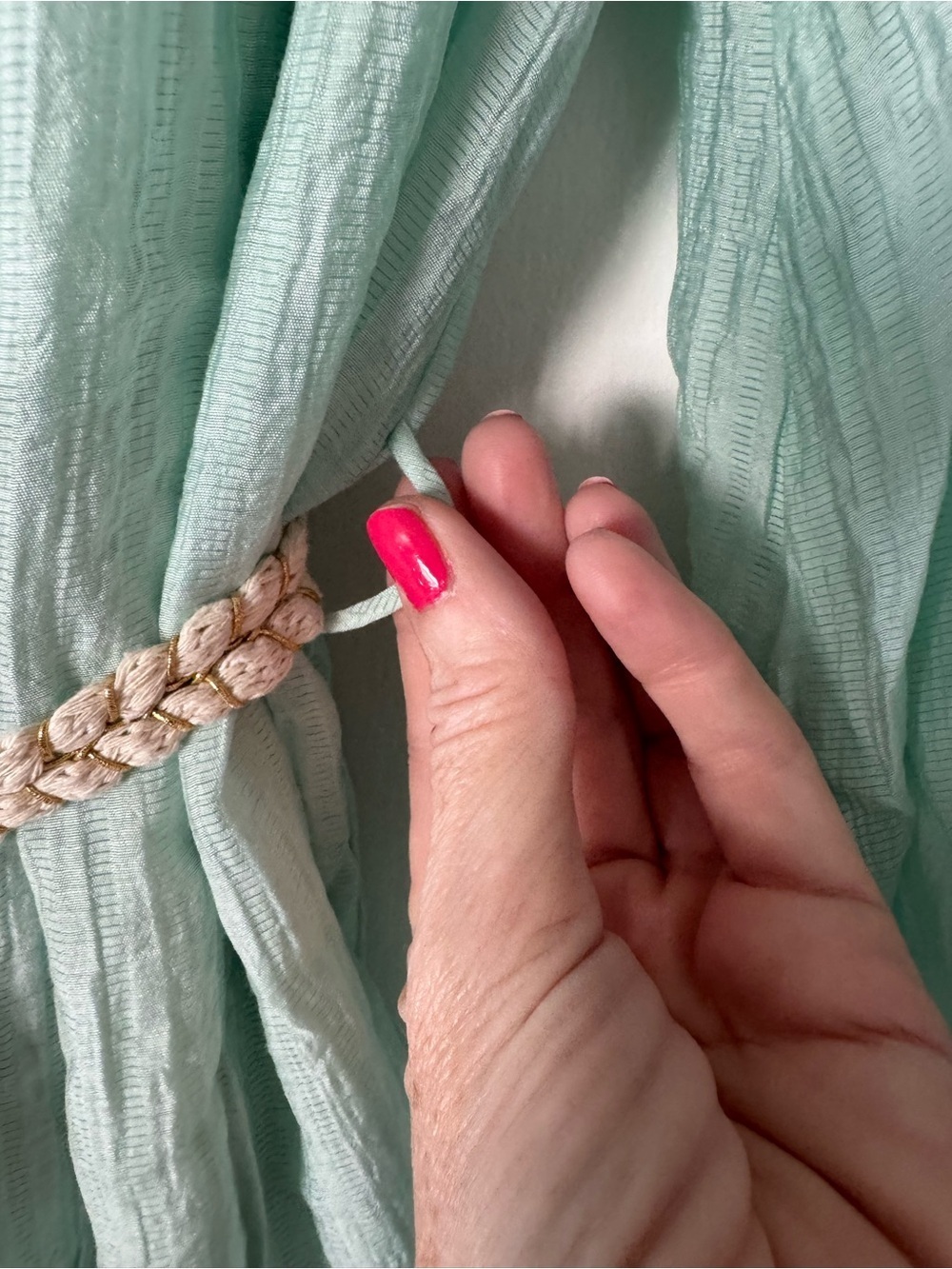 Mixology Stacey Dress Mint Green Braided Belt Satin slip We’re all pretty girls - Picture 10 of 14